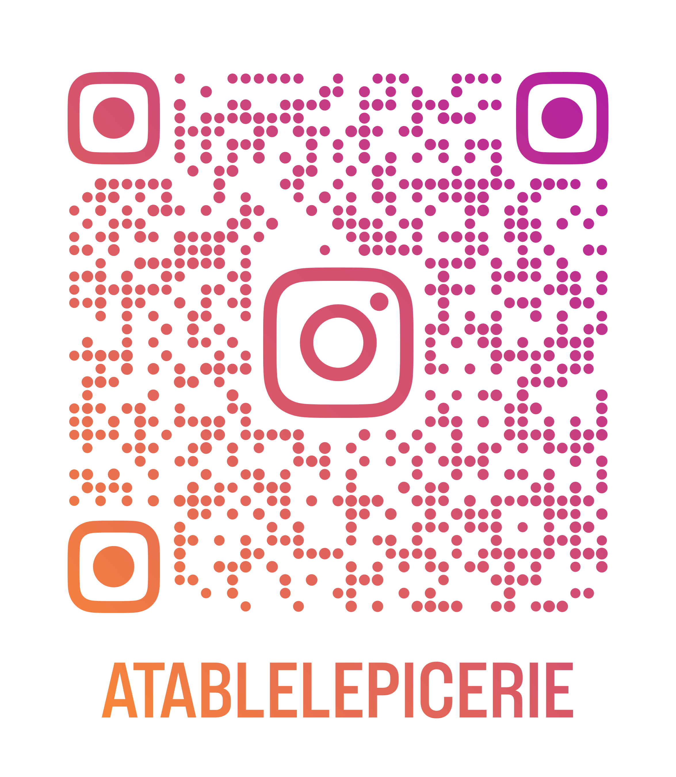 QR code Instagram À Table L'Épicerie